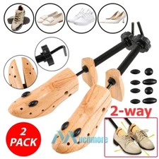 1~2PK Unisex Men Women Wooden Adjust 2-Way Shoe Stretcher Expander US Size 4-13