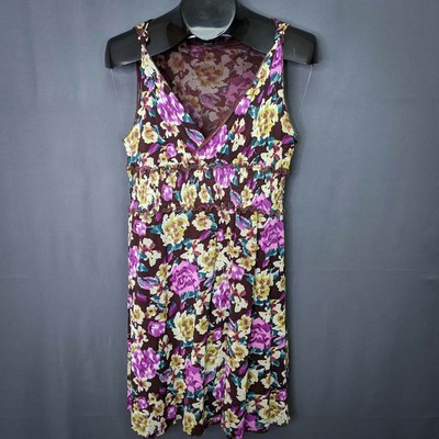 bcbg mini floral striped sundress