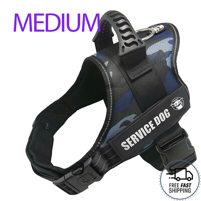 Dog Harness M Adjustable Reflective No Pull No Choke Outdoor Vest Service Pet NB