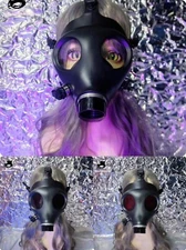 UK Silicone rubber Gas Mask Can Used in conjunction with latex Hood Fetish BDSM