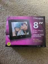 Aluratek ADPF08SF 8 inch LCD Digital Photo Frame - Black