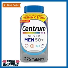 CENTRUM SILVER MULTIVITAMIN | MULTIMINRAL COMPLETE VITAMIN 275 TABS | MENS 50+