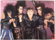 EZO / OZZY OSBOURNE BLACK SABBATH VINTAGE 1980'S MAGAZINE PINUP POSTER CLIPPING