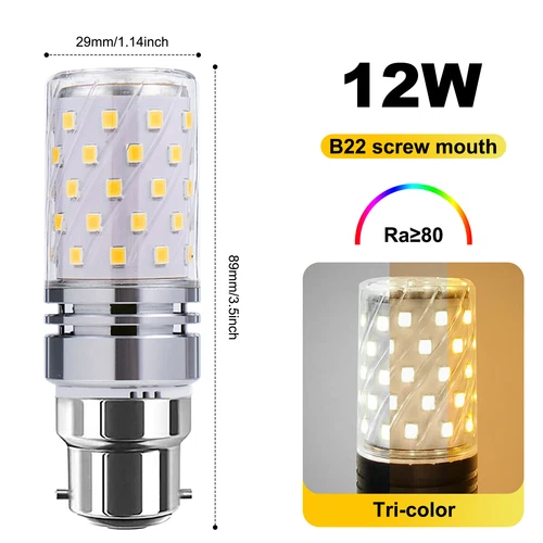 LED Corn Bulb E27 E14 B22 E12 B15 E17 12/16W 2835 60/80SMD Globe Lamp Spot Light - Picture 17 of 63