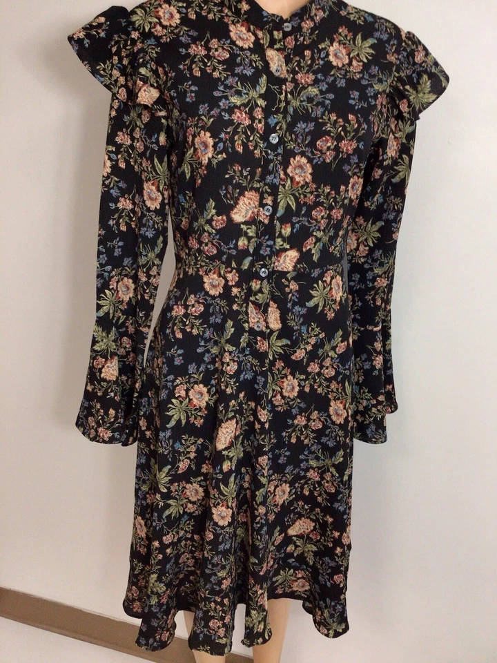 Nasty Gal цветочный платье фея гранж оборки рукава женщин XS - Изображение 3 из 4