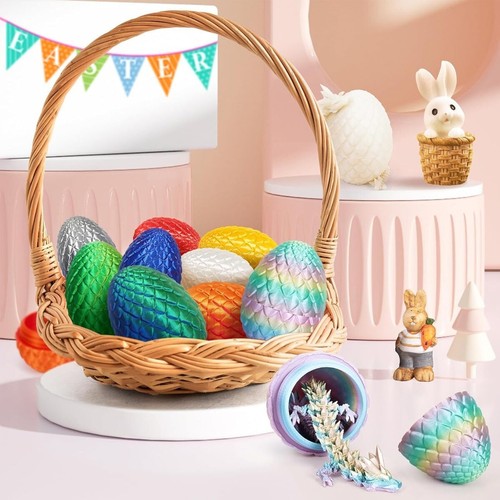 3D Printed Dragon Eggs with Dragon Inside,Articulated Dragon Gifts,Fidget Toys - Zdjęcie 9 z 28