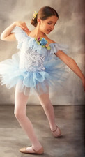 Child 14C Ballet Tutu Dance Costume Dress FORGET ME NOT - One of a kind 