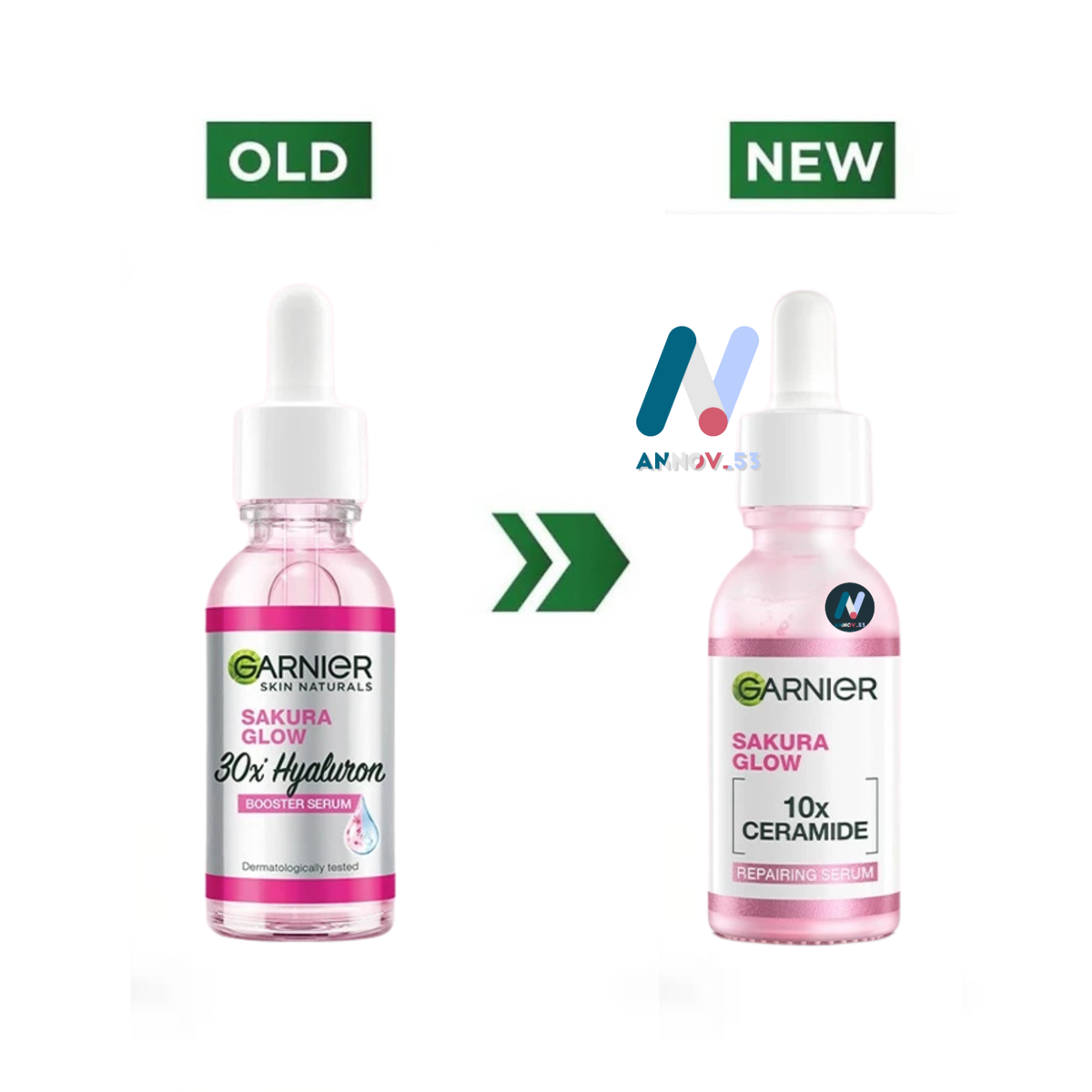 GARNIER Sakura Glow 10x Ceramide Repairing Serum Hydrating Barrier