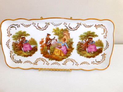 Bayreuth Bavaria ''Love Story'' Stollen Serving Platter 22 C Gloria Fine Porcelain