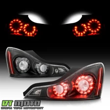 2008-2013 G37 / 14-15 Q60 Coupe Black Factory Style LED Tail Lights Brake Lamps