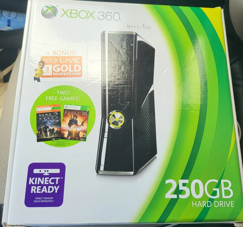 Microsoft Xbox 360 Kinect Holiday Bundle 250GB Glossy Black Console - Image 2 of 4