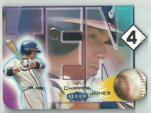 2000 Fleer Tradition Chipper Jones Ten-4 Braves Die-cut #8 TF - 第 1/1 張圖片