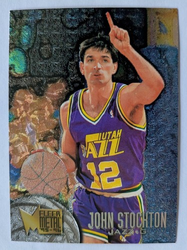 John Stockton #111 1995 Metal card