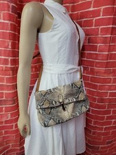 Massimo Dutti Leather Snake Print Crossbody / Shoulder