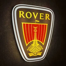 ROVER BADGE ILLUMINATED LED LIGHT BOX SIGN GARAGE CLASSIC CAR SD1 75 P5 P4 800