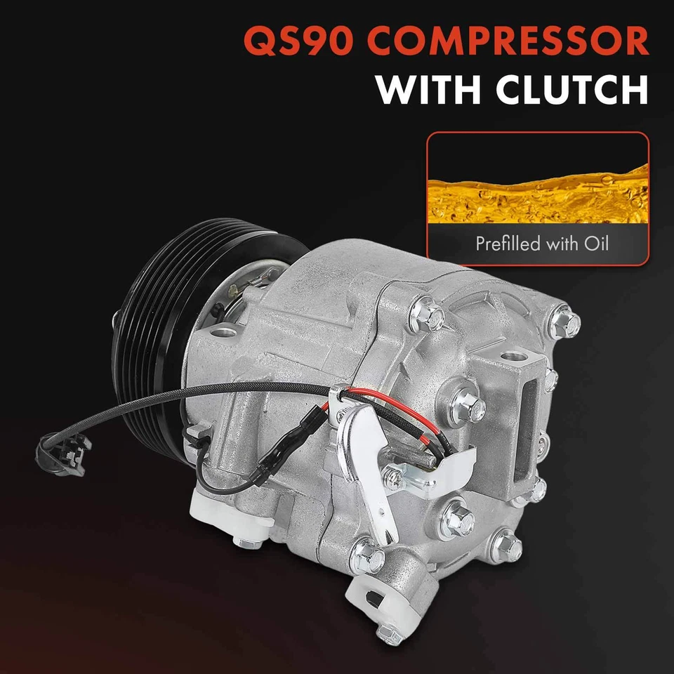 Compresor de aire acondicionado para Mitsubishi Lancer 2011-2015 Outlander 2008-2017 2,0 L 3,0 L PV6 Foto 3 de 4