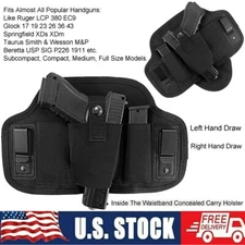 Ambidextrous Pancake Pistol Holster IWB Concealed Carry Holster with Mag Pouch