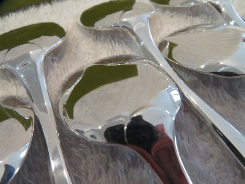 Gorgeous vintage 2000 silver-plated 12 ice cream spoons Christofle Cluny 12,9cm - Picture 10 of 11