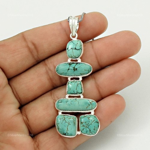 Türkis Edelstein Sterlingsilber Inukshuk Dezember Muttertag Anhänger Schmuck