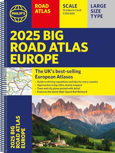 2025 Philip's Big Road Atlas of Europe: (A3 Spiral Binding) (Philip's Road Atlases) - Image 5