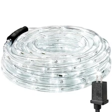 Lighting EVER 33ft 240 LED Outdoor Rope Lights Cool White 6000K, 24 V Connect...