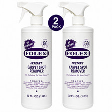 Folex Instant Carpet Spot Remover 32oz 2 Pack Pet Stain Cleaner No Rinse 0.91 per fl oz