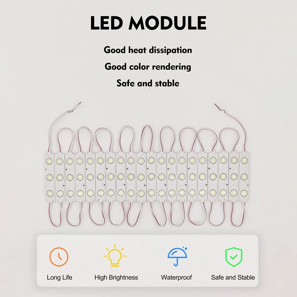 LED Module, Windows Lights Blue 100pcs 49.8 Ft 5730 SMD 150LM Per LED Module ... - Image 2 of 4
