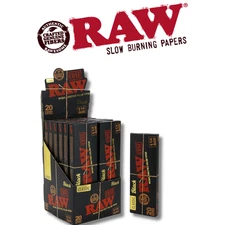 RAW Black 1 1/4 Cones Full Box (12 Packs, 240 Total) Ultra Thin Pre-Rolled Cones