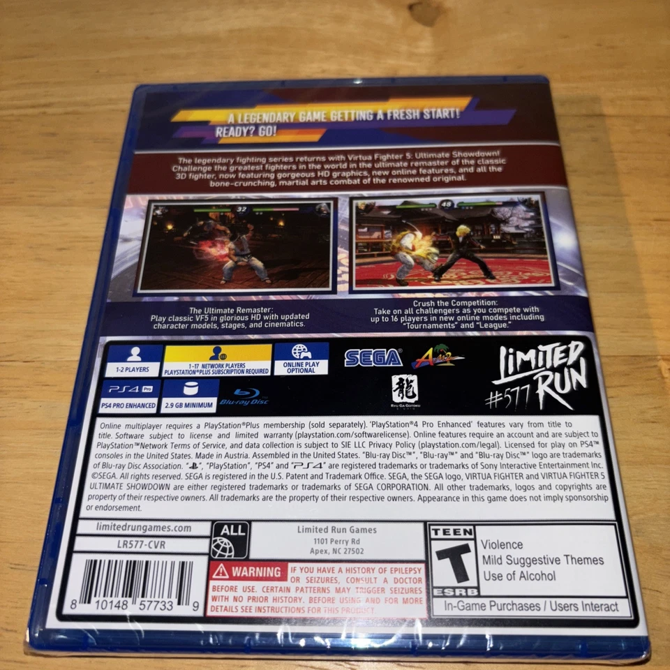 BRAND NEW VIRTUA FIGHTER 5 ULTIMATE SHOWDOWN VER. 2.0 LIMITED RUN GAME U.S. ESRB - Image 4 of 4