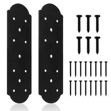 2 PCS I Shape Steel Flat Bracket 10 x 3 Inch Fixing Mending Plate Black Repair
