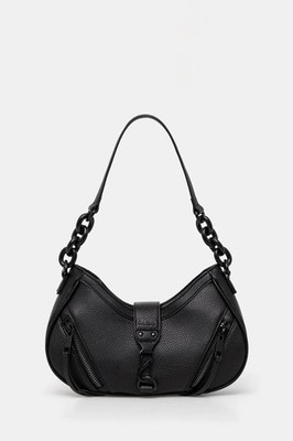  Aldo Black Pebbled Vegan Leather Hobo Bag   Edgy & Chic