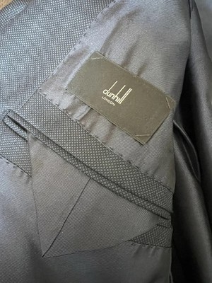 Dunhill London Navy Blue Birdseye Wool Silk Blazer Sport Coat 50R EU 40R US