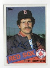 STEVE CRAWFORD BOSTON RED SOX 1985 TOPPS  IP/TTM AUTOGRAPH AUTO
