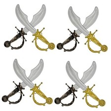 8 Pcs Pirate Swords for Kids,Plastic Pirate Sword Set for Party Favors,Theme