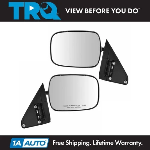 TRQ Mirrors Manual Pedestal Style Chrome LH & RH Set for Chevy GMC Tahoe Yukon