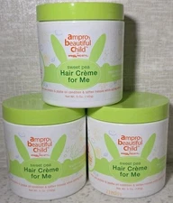 Lot Of 3 Ampro's Beautiful Child Sweet Pea Hair Crème For Me 5oz Cream Each -NEW