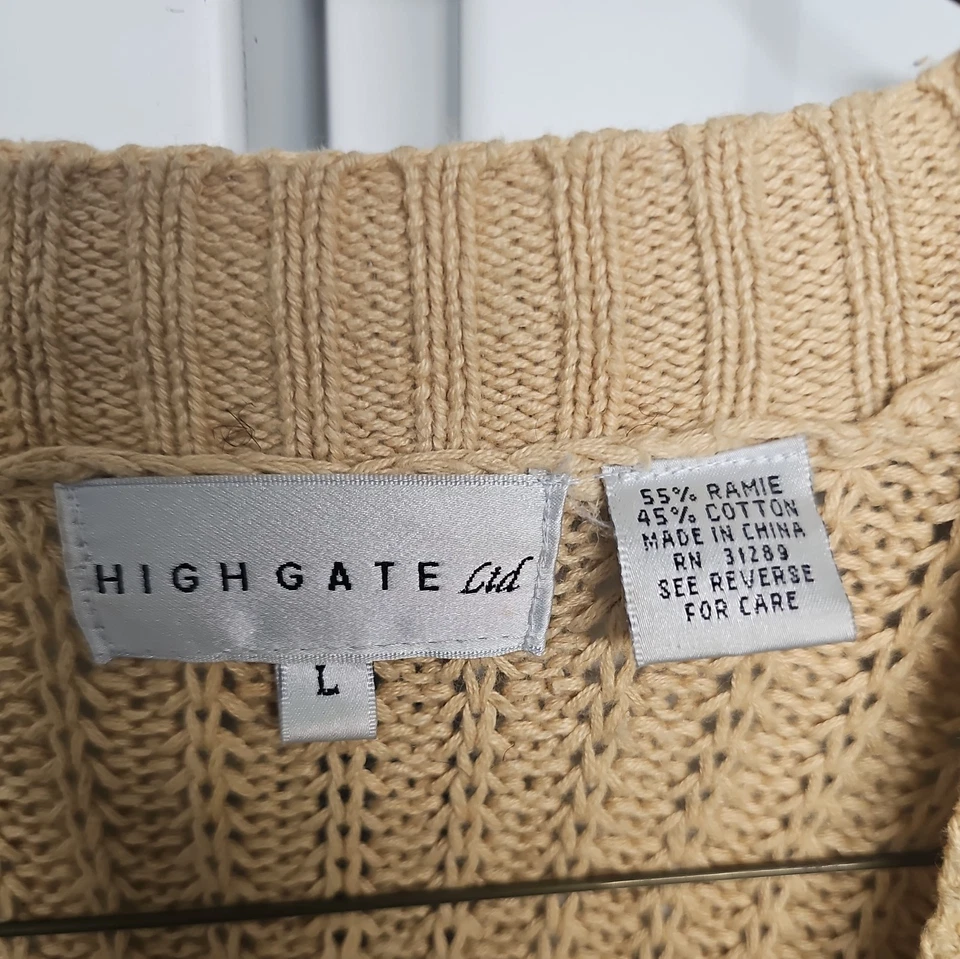 Chaleco Suéter Tejido De Colección Highgate Ltd. Otoño Otoño Acción de Gracias Años 90 Y2K Mujeres Talla L Foto 3 de 4