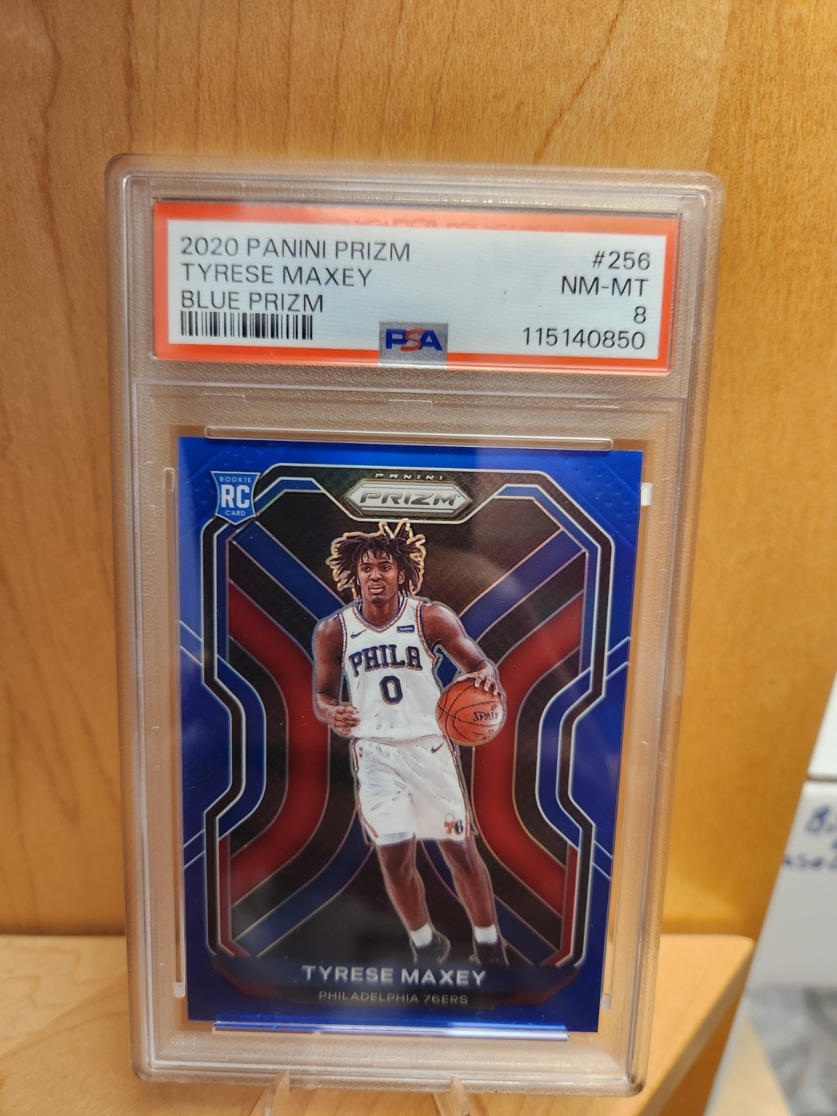 2020-21 Panini Prizm Tyrese Maxey RC #256 Blue Prizm /199 76ers