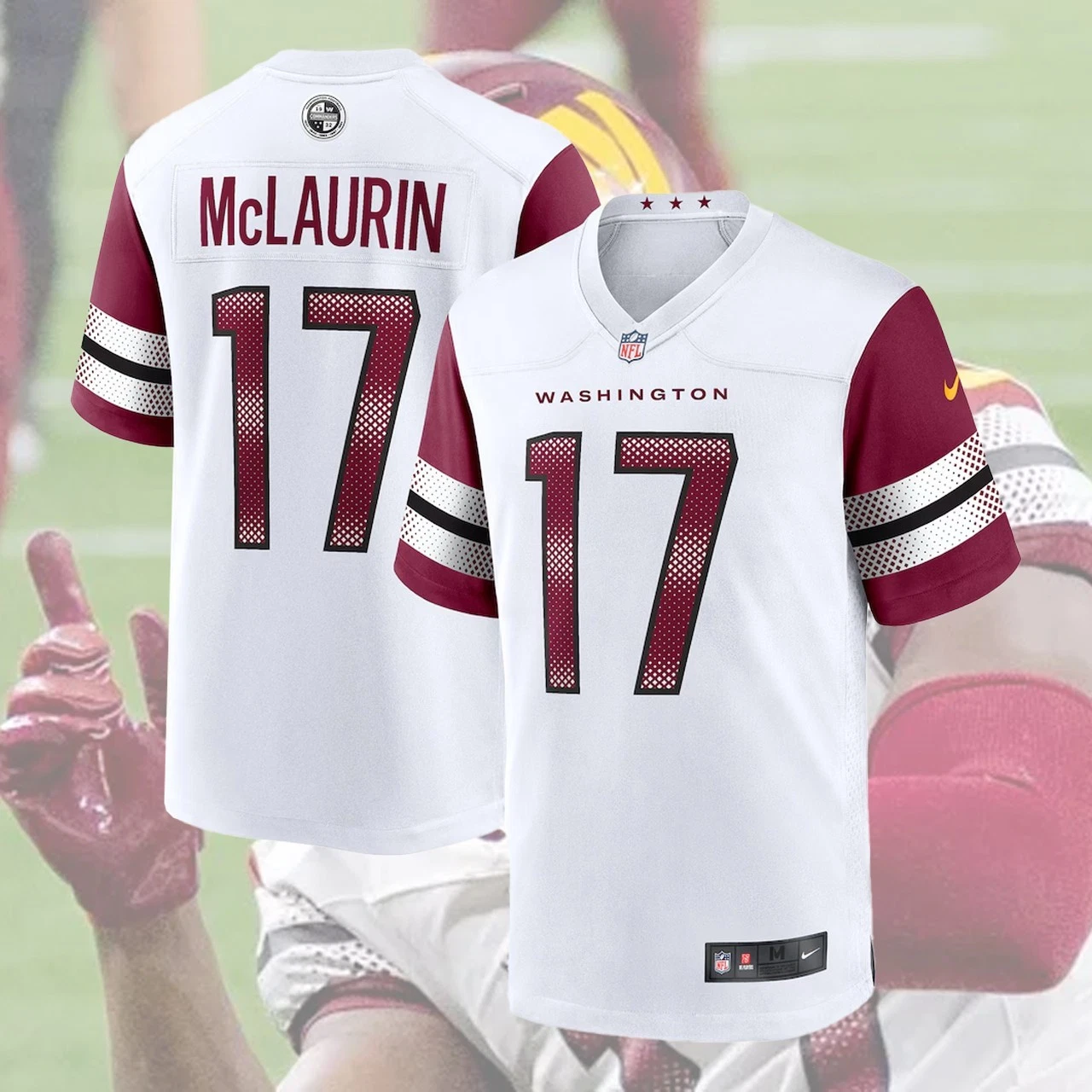 Stitched McLaurin #17 Washington Player Name & Number Gift Fan