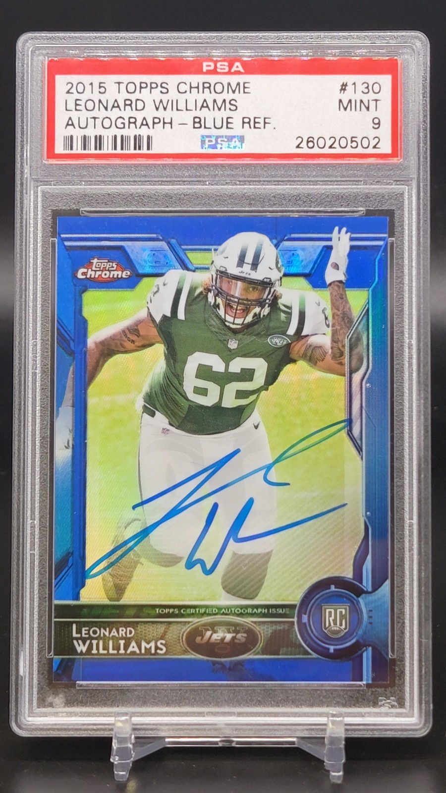 Leonard Williams Topps Chrome #130 Autograph-Blue Refractor