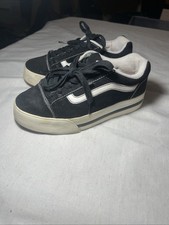 Vtg Chunky 2004 VANS Old Skool Plat Sidestripe Size 7.5 Black White 43762-73