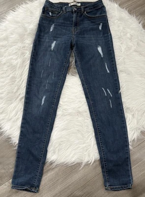 Levis 720 High Rise Super Skinny Distressed Youth Girls Jeans Med. Wash XL 14/16 - Image 1 of 4