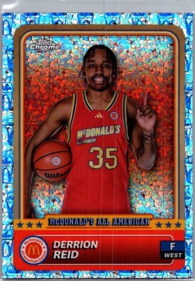 Derrion Reid 2024 Topps Chrome McDonald's All-American McFlurry Refractor #91