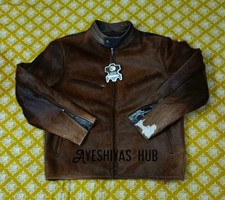Men's Western Cowhide Jacket with Real Hair-on Pony Skin And Cow Print Jacket 63