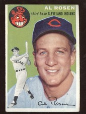 1954 Topps #15 Al Rosen Surface Damage Creased