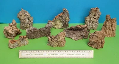 THE CORK SHED CORK BARK SCENERY 500G MODEL RAILWAY SCENERY ROCKS MOUNTAINS BOULDERS