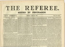 The Referee sporting & Theatrical newspaper by Pendragon  Sunday April 25 1886