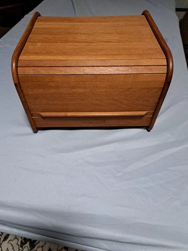 Vintage Nintendo 80's Teak Tech Game Storage Roll Top Cabinet. Nice!