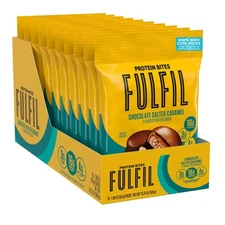 FULFIL Protein Snack Bites Chocolate Salted Caramel Flavored Gluten Free with...