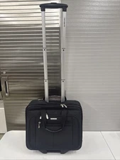 Samsonite Carry On Wheeled Luggage Black Briefcase Style (16” x 14” x 8”)